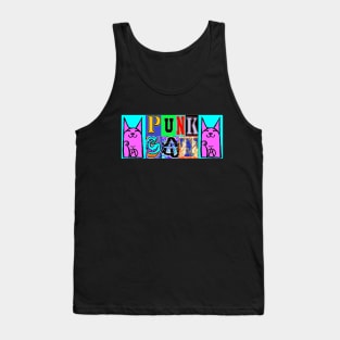 Punk cat by LowEndGraphics Tank Top